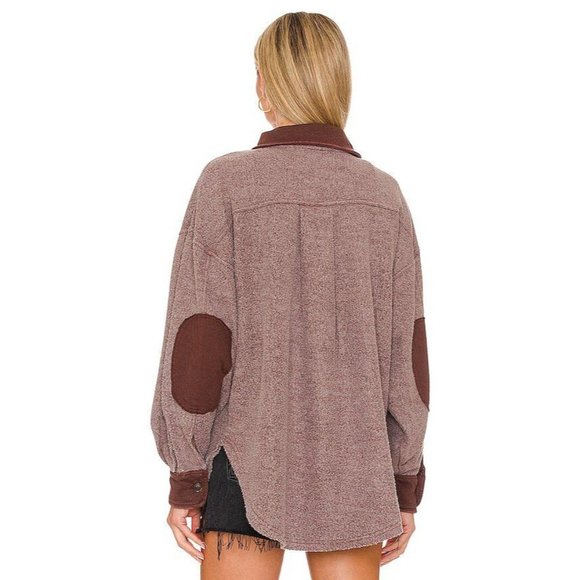 Free People Ruby Oversized Fleece Shirt Jacket Shacket Date Night Cozy Large NEW - Picture 3 of 8